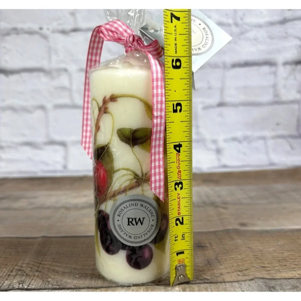 Vintage Vineyard Botanical Rosalind Walshe Pillar Candle 2003 Enesco Collection